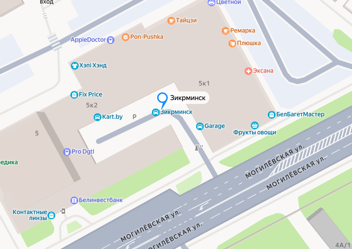 Карта проезда до автосервиса VOYAHMINSK